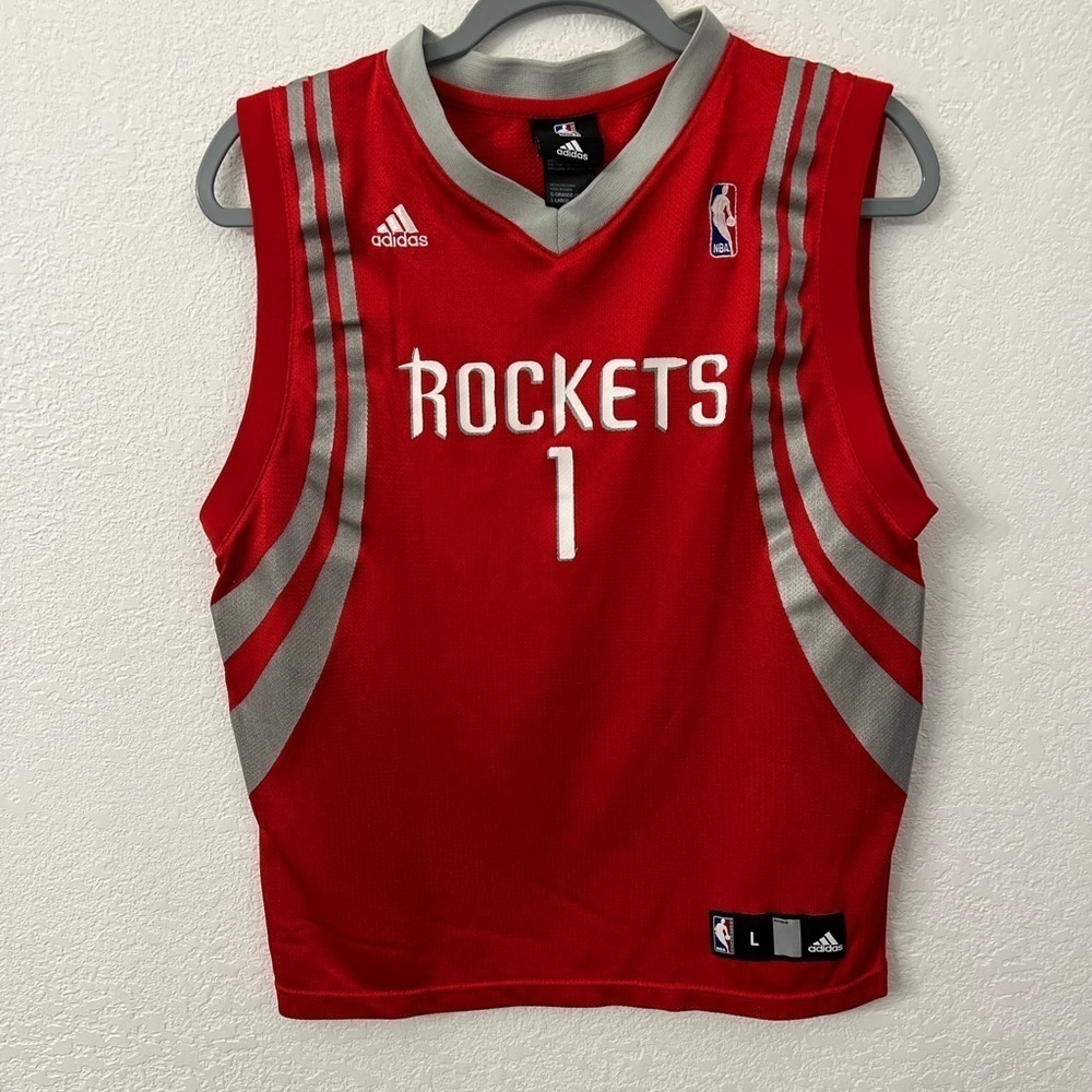 Adidas Rockets #1 jersey size large(14-16) youth